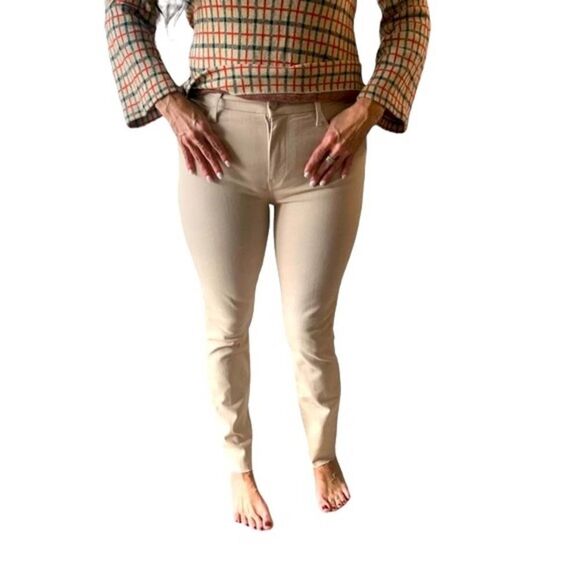 Frank & Eileen Sligo Cropped Italian Performance Skinny Jeans Sand Size 26 New - Picture 6 of 14